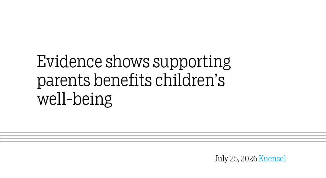 Evidence shows supporting parents benefits children’s well-being