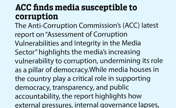 ACC finds media susceptible to corruption