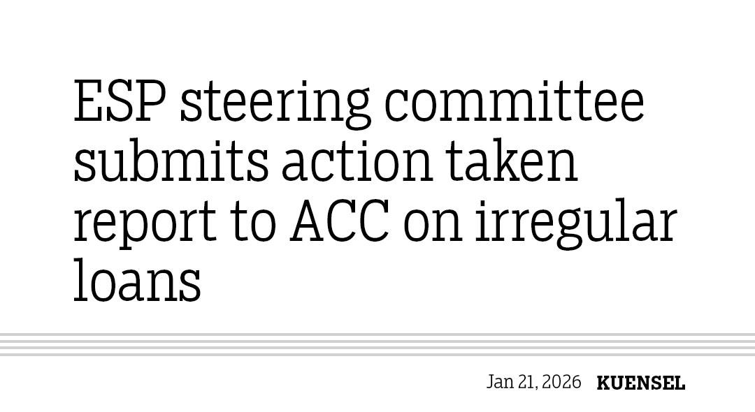 Irregular Report ESP steering committee submits action taken report to ACC on irregular ...