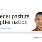 Greener pasture, emptier nation