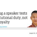 Electing a speaker tests constitutional duty, not party loyalty