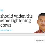 DRC should widen the net before tightening the screws
