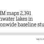 NCHM maps 2,391 freshwater lakes in nationwide baseline study