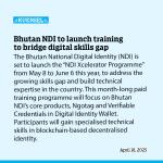 Bhutan NDI to launch training to bridge digital skills gap