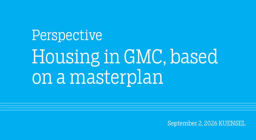 Housing in GMC, based on a masterplan