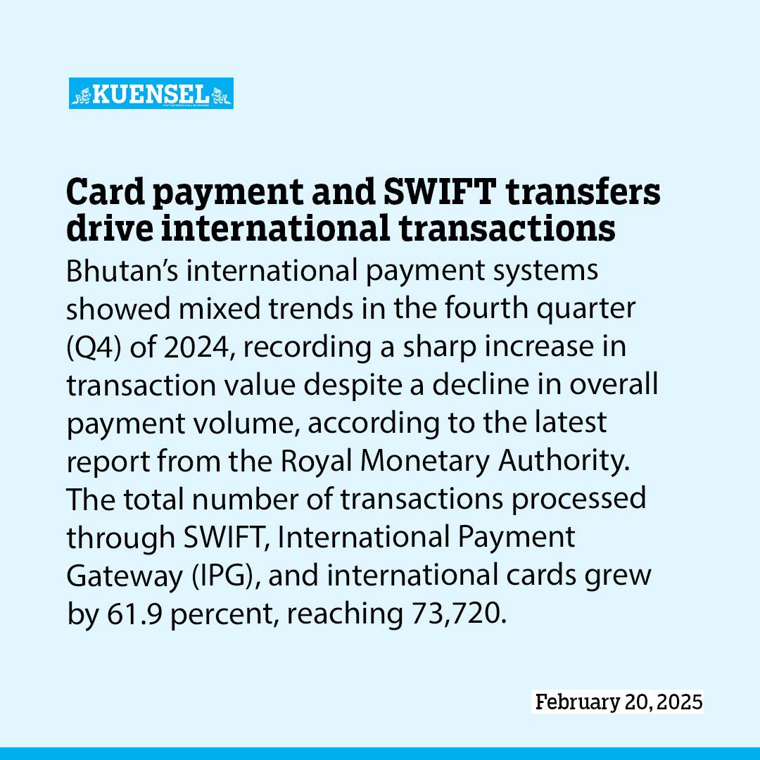 Card payment and SWIFT transfers drive international transactions