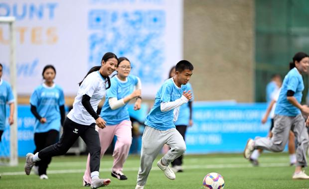 Children celebrate International Day of Play through football