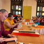 Preparing the sacred heart  of 108 chortens