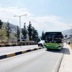 Lone electric city bus back on road