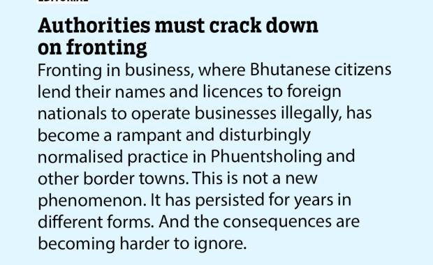 Authorities must crack down on fronting