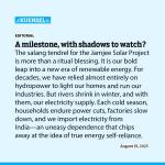 A milestone, with shadows to watch?
