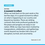 A moment to reflect