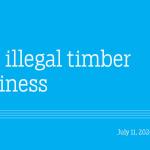 The illegal timber business