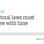 Electoral laws must evolve with time