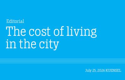 The cost of living in the city