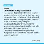 Life after kidney transplant