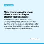 Major education policy reform allows home schooling for children with disabilities