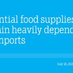 Essential food supplies remain heavily dependent on imports