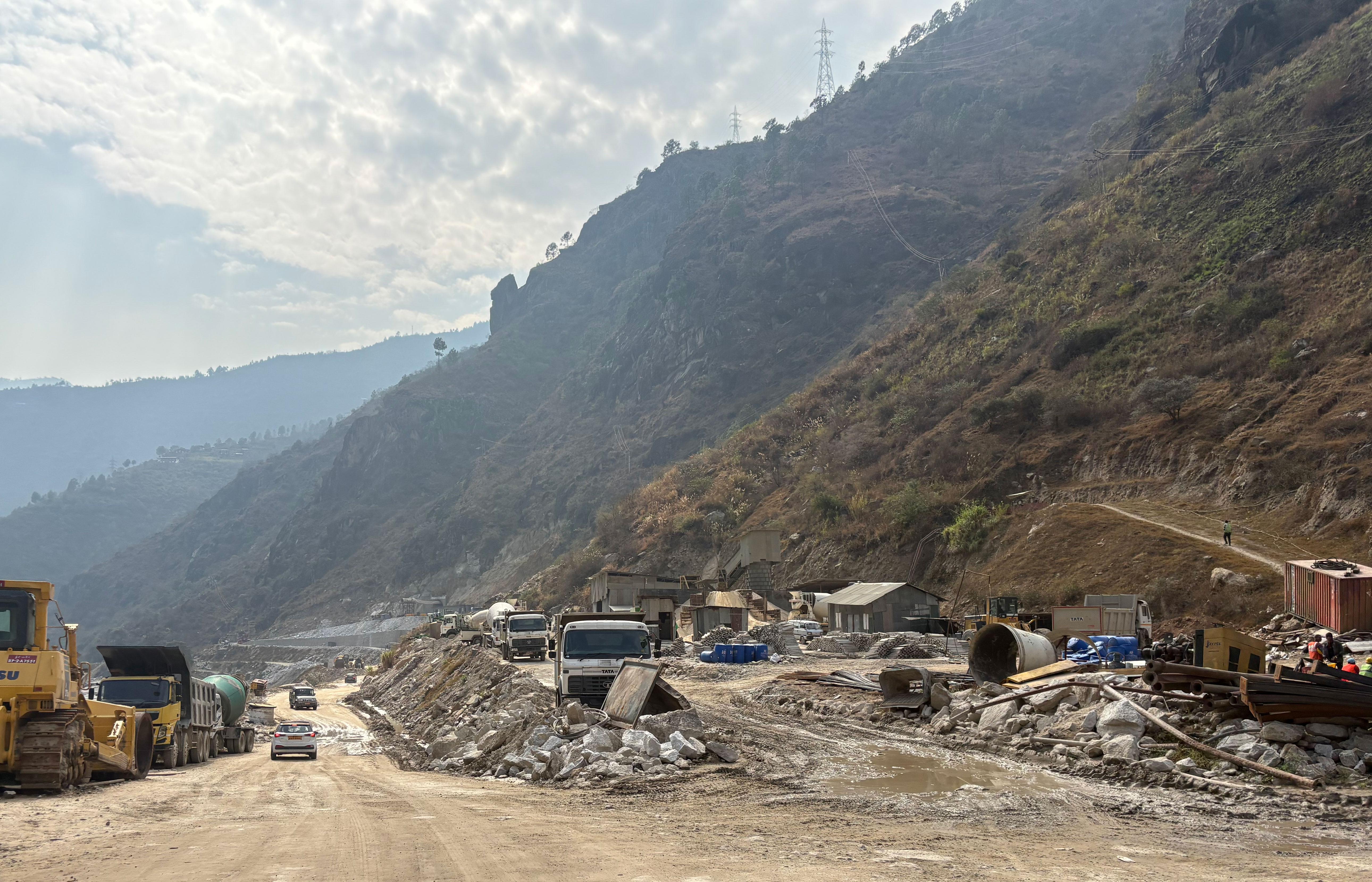 Khorlochhu hydro project construction reaches 15% completion