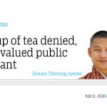 A cup of tea denied, a devalued public servant