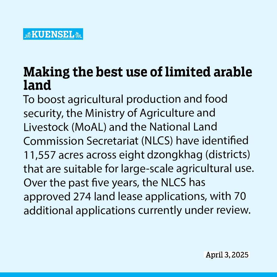 Making the best use of limited arable land