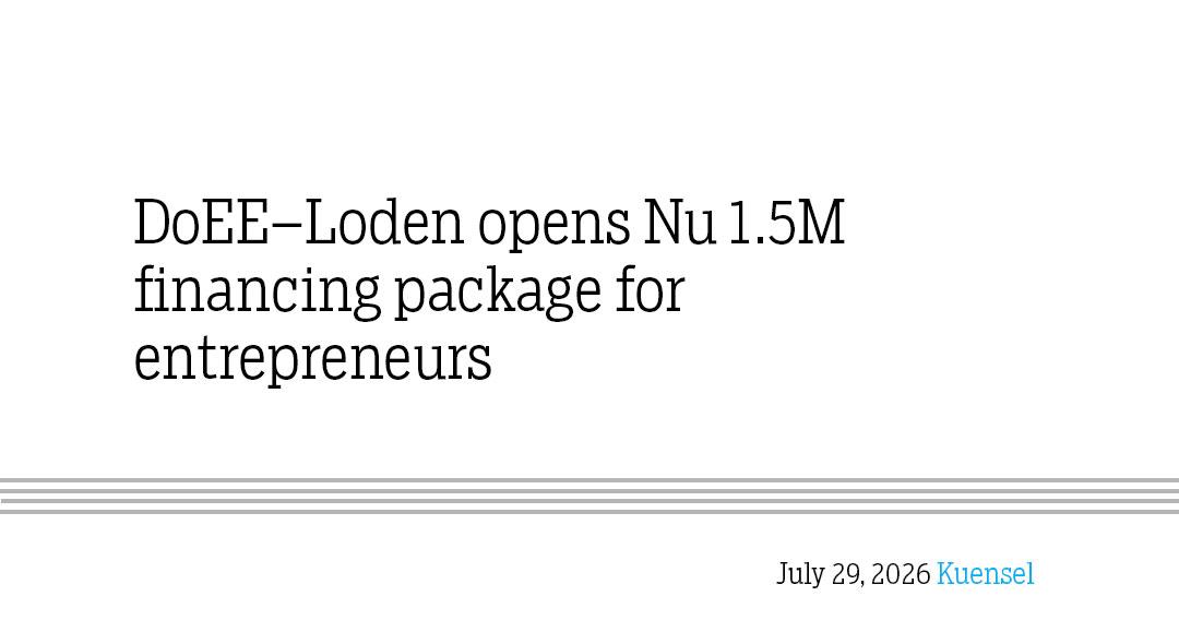 DoEE–Loden opens Nu 1.5M financing package for entrepreneurs