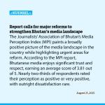 Report calls for major reforms to strengthen Bhutan’s media landscape