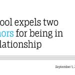 School expels two minors for being in a relationship