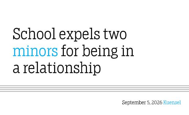 School expels two minors for being in a relationship