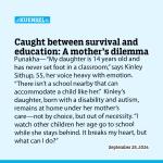 Caught between survival and education: A mother’s dilemma