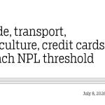 Trade, transport, agriculture, credit cards breach NPL threshold