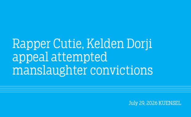 Rapper Cutie, Kelden Dorji appeal attempted manslaughter convictions