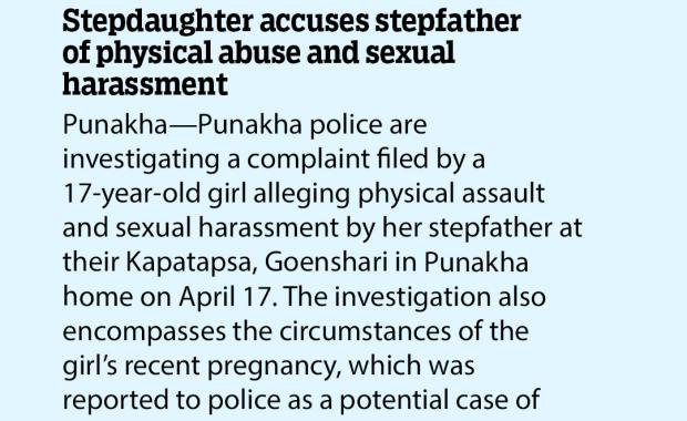 Stepdaughter accuses stepfather of physical abuse and sexual harassment