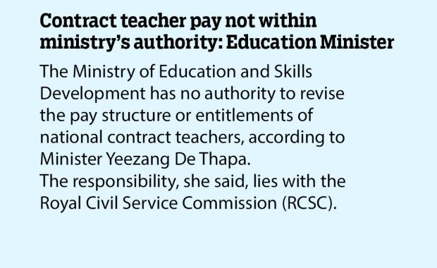 Contract teacher pay not within ministry’s authority: Education Minister