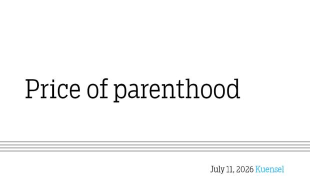Price of parenthood