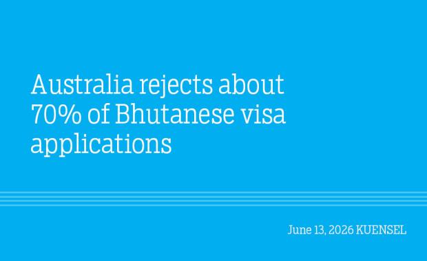 Australia rejects about 70% of Bhutanese visa applications